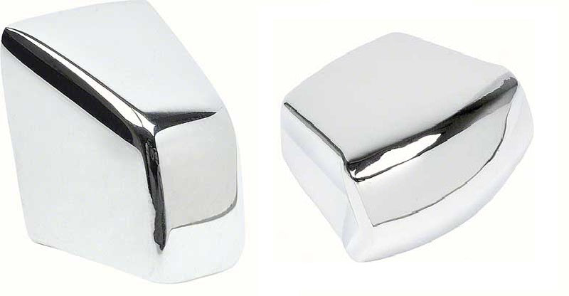 Knob, 1968-1972 Chevelle El Camino Bench Seat Chrome - 2 Pc