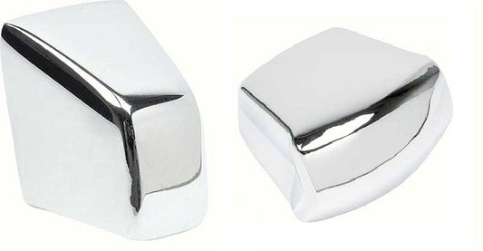 Knob, 1968-1972 Chevelle El Camino Bench Seat Chrome - 2 Pc
