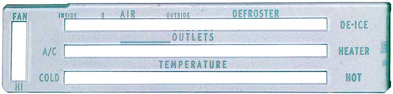 Lens, 1967-1972 Truck Heater Control With Air Conditioning