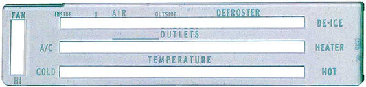 Lens, 1967-1972 Truck Heater Control With Air Conditioning