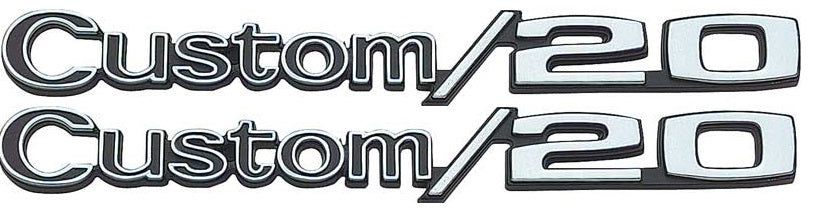 Emblem, 1969-1972 Truck Custom 20 Fender - PR
