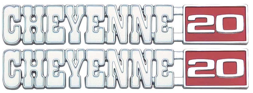 Emblem, 1971-1972 Cheyenne 20 Fender - PR