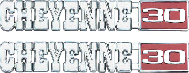 Emblem, 1971-1972 Cheyenne 30 Fender - PR