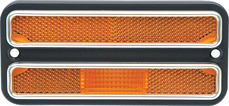Lens, 1968-1972 Truck Front Amber Marker With Chrome