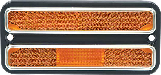 Lens, 1968-1972 Truck Front Amber Marker With Chrome