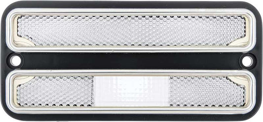 Lens, 1968-1972 Front Or Rear Clear Marker Lens With Chrome