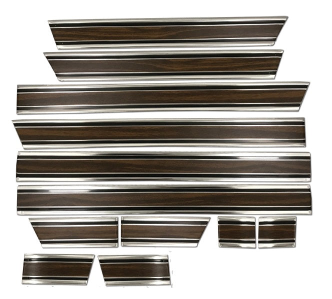 Molding Set, 1969-1972 Truck Fleetside Woodgrain Short Bed - 12 Pc