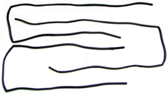 Weatherstripping, 1967-1972 Suburban Door - 3 PIECE