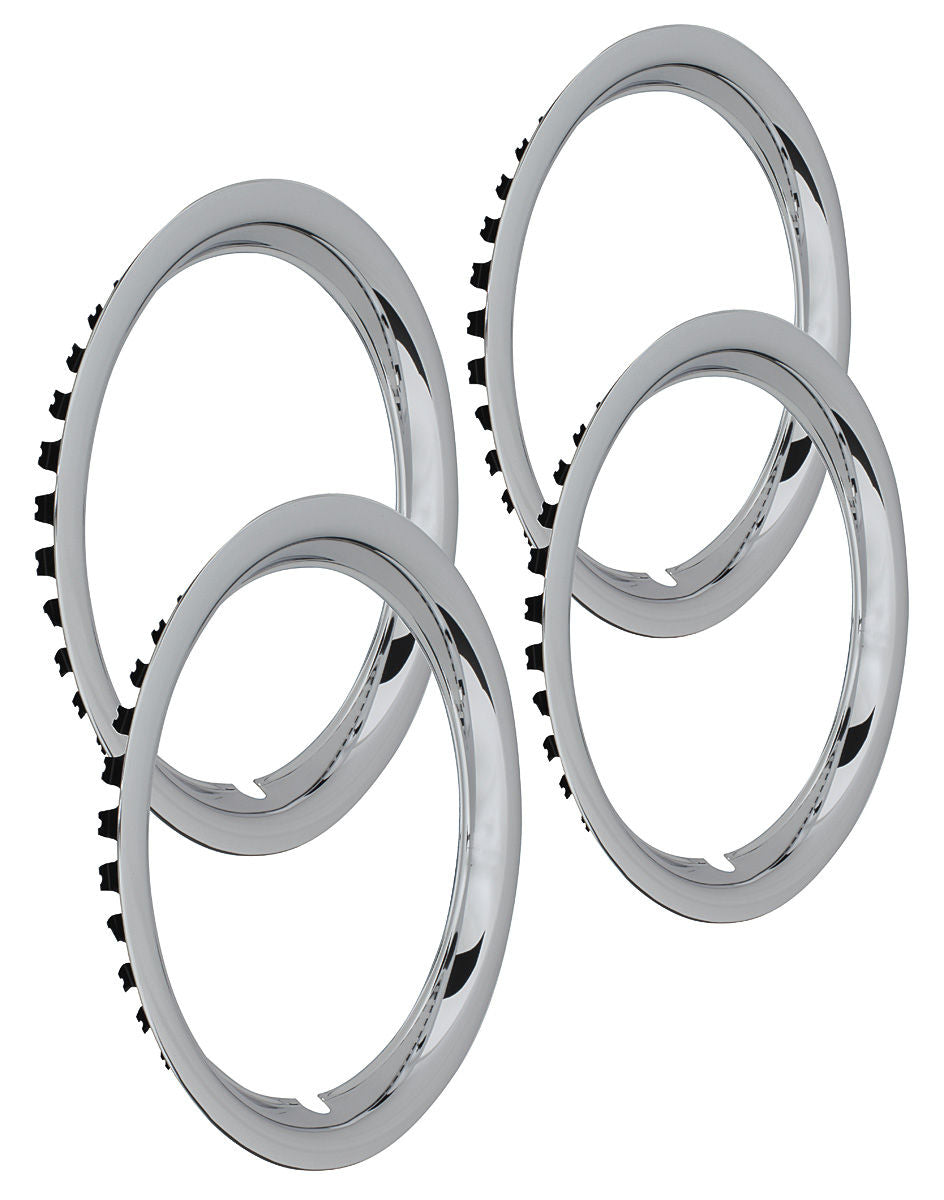 Trim Rings, 14X6 Stainless Steel With Rounded Edge Set Of 4
