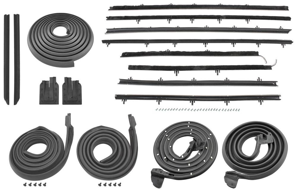 Weatherstrip Kit, 1966-1967 Chevelle Coupe-Original Outer Felts