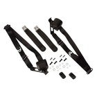 Seat Belts, 1966-1972 Chevelle, El Camino 3 Point Pair Black With Small Starburst Buckle