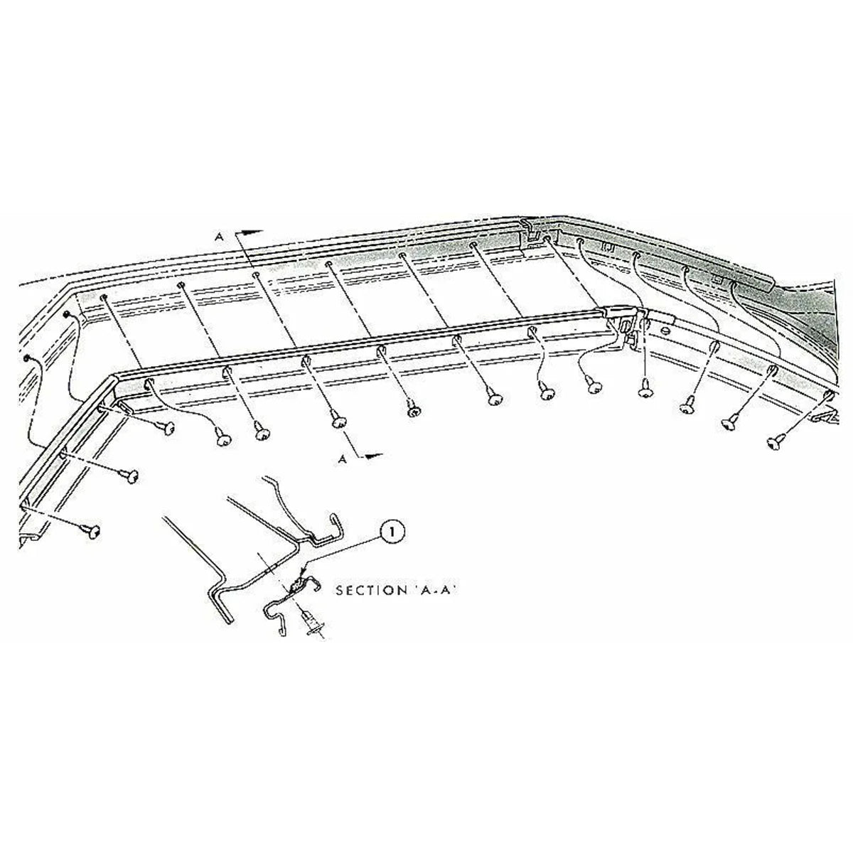 Screws, 1964-1972 GM Roof Rail Weatherstrip Retainer