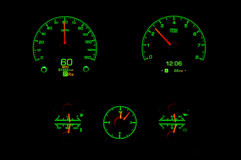 Dakota Digital Gauges, 1967 Camaro Dakota Digital HDX With Console Gauges