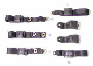 BELTS, 67-69 STANDARD FRONT AND REAR SEAT BLACK