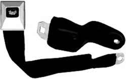 SEAT BELTS, 67 CAMARO DELUXE FRONT AND REAR SET - BLACK