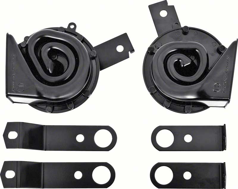 Horn, Delco Remy OE Style High & Low Note Horn With Universal Brackets - PR