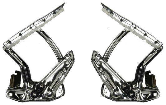 Chrome Hood Hinges, 1967-1969 Camaro, 1965-67 Chevelle 1966-67 Nova - PR