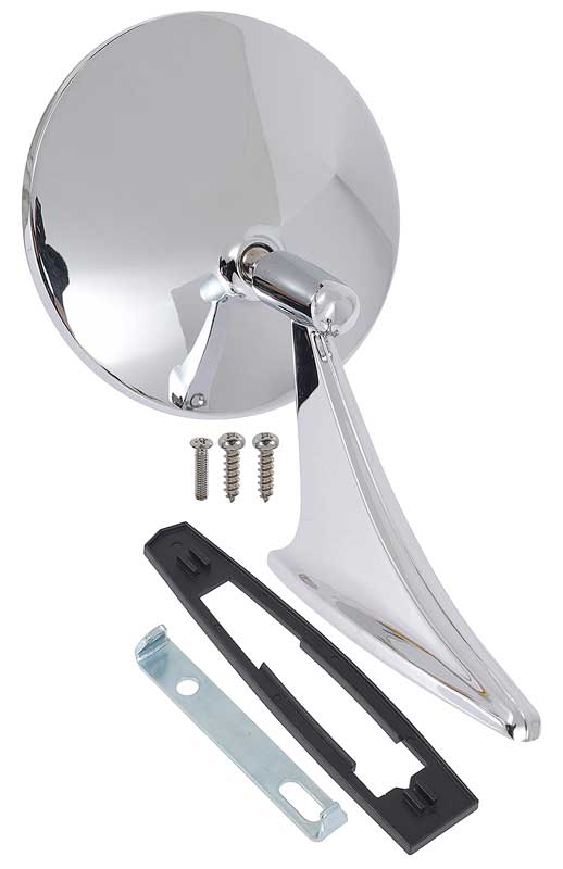 Mirror, 1967 Camaro, 1964-1968 Chevelle El Camino, 1966-1974 Nova Outside - Without Bow Tie - With Mounting Kit