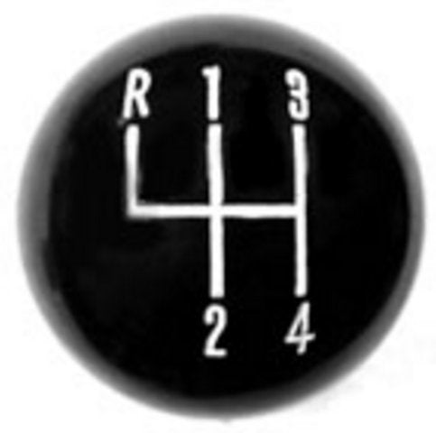 Knob, Nova Black 4 Speed Gearshift 3/8 Inch