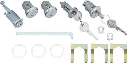 Lock Set, 191967 Camaro, 1966-67 Nova Ignition, Door, Glove & Trunk