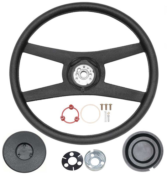Steering Wheel Kit, 1971-1981 Camaro, Chevelle, Nova, GM Truck Sport - Black