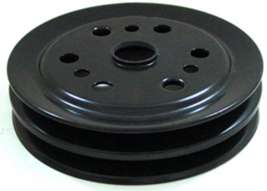 Pulley, 1965-1968 GM  Small Block Crank Pulley Deep 2 Groove With Short Waterpump
