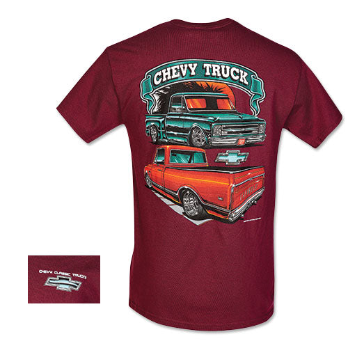 T-Shirt Chevy Truck - Maroon