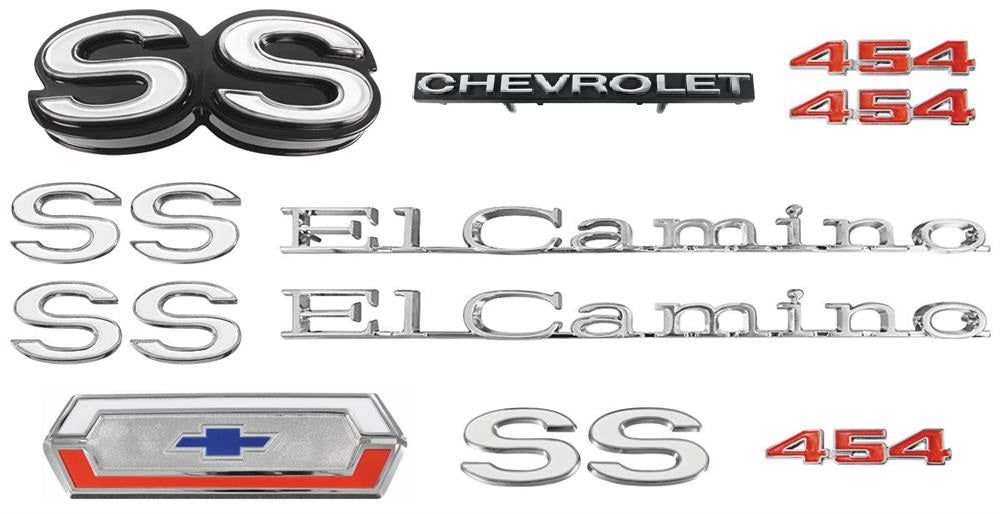 Emblem Kit, 1970 El Camino SS 454 | Classic GM & Chevy Restoration ...