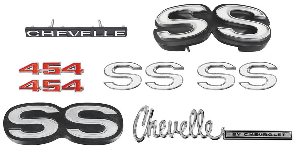 Emblem Kit, 1971 Chevelle SS 454 | Classic GM & Chevy Restoration Parts ...