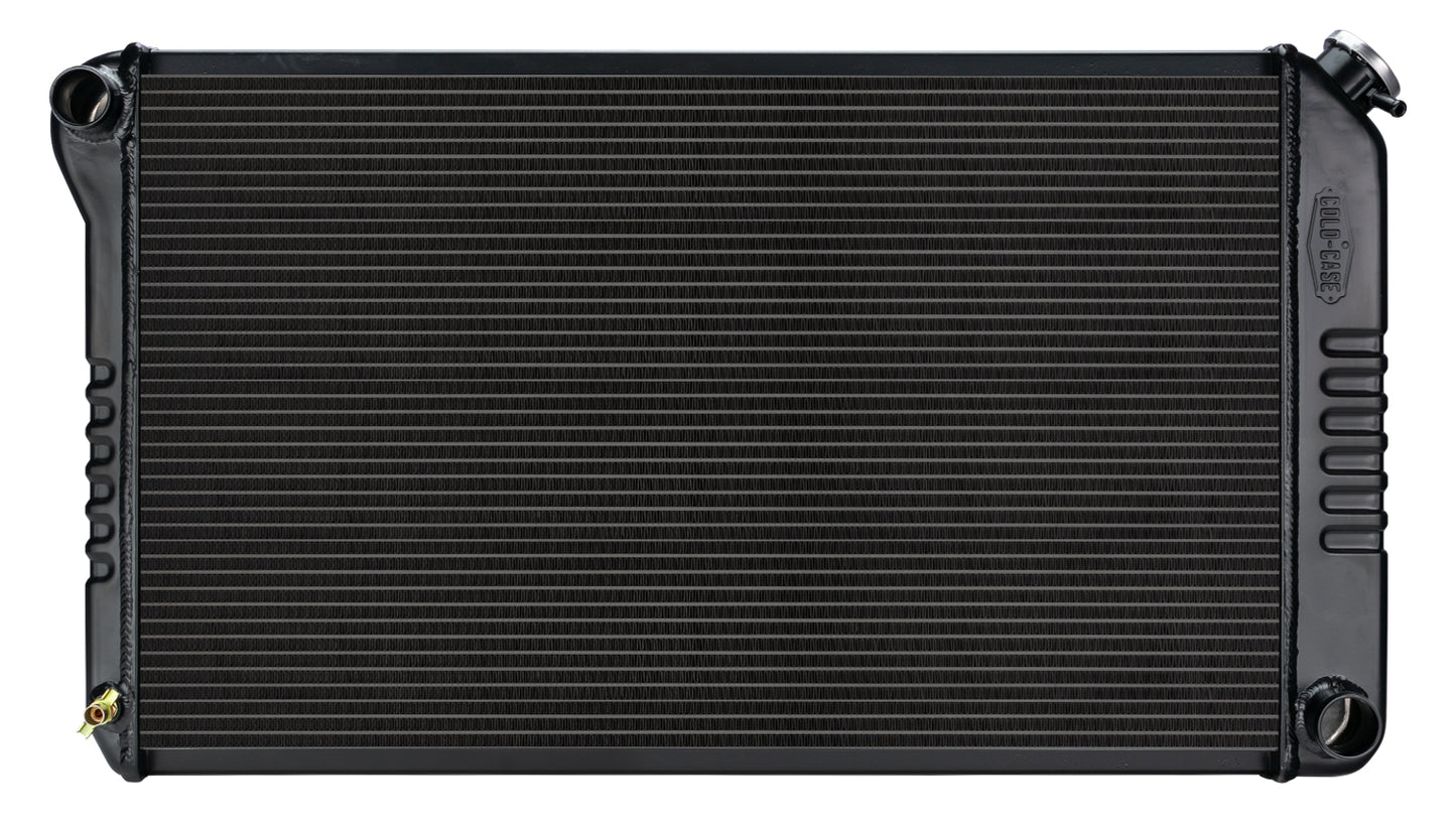 Radiator, 1968-77 Chevelle El Camino Manual - Aluminum Black Night Rider Series
