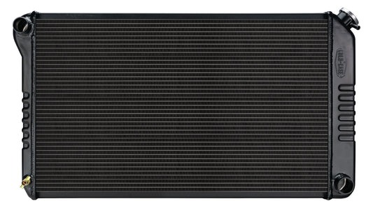 Radiator, 1968-77 Chevelle El Camino Manual - Aluminum Black Night Rider Series