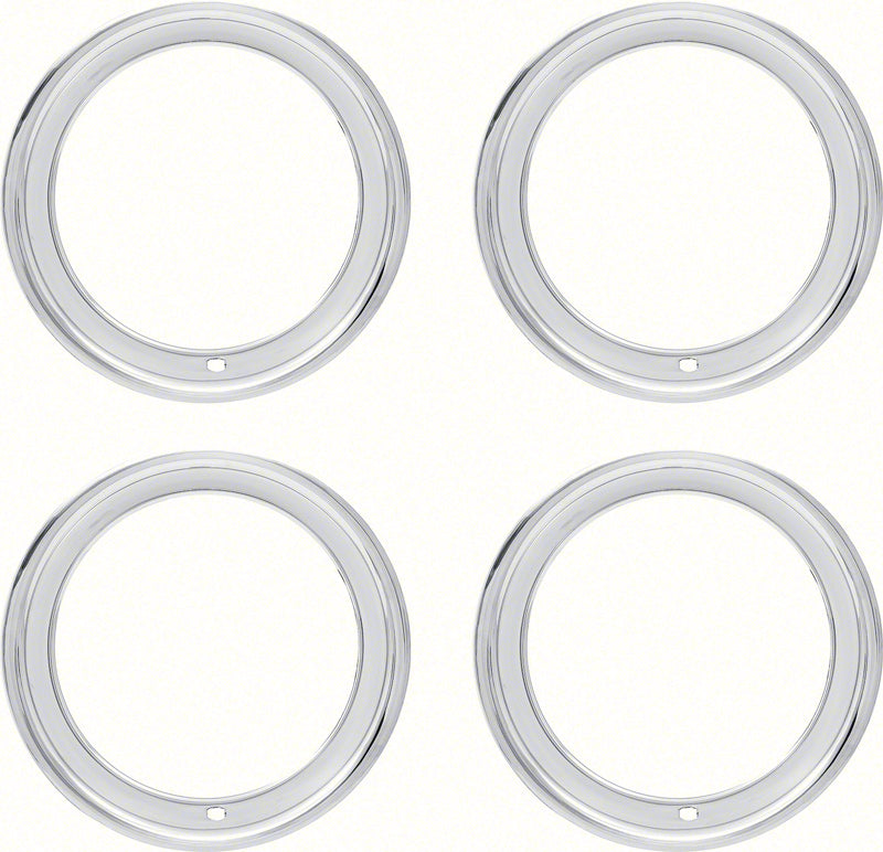 Trim Rings, 15X8 Truck Stainless Steel Set Of 4