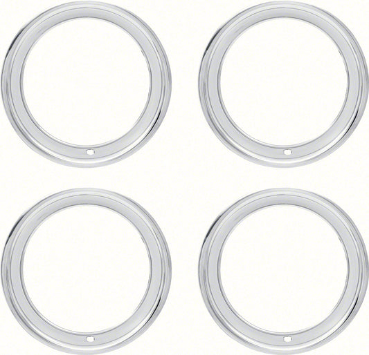 Trim Rings, 15X8 Truck Stainless Steel Set Of 4