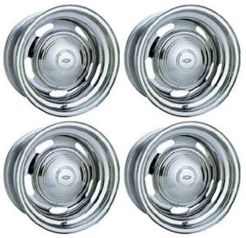 Chrome Rally Wheel Kit With Moon Caps