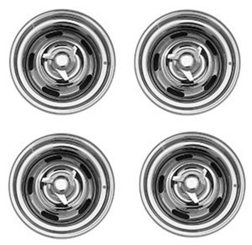 Chrome Rally Wheel Kit With Repro Spinner Caps
