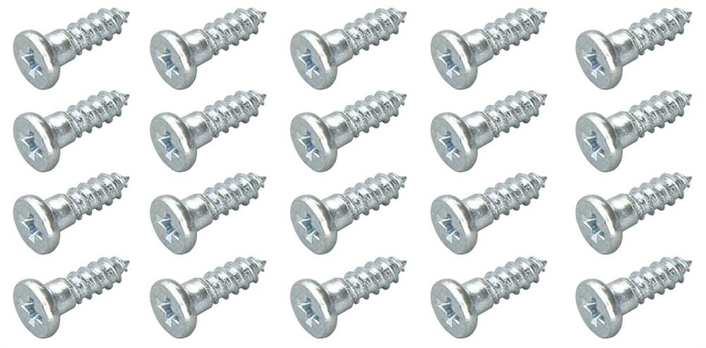 25 Pcs GM Windshield Moulding Trim Clips - Zinc Plated Screw-In Studs #4-24 X 3/8"