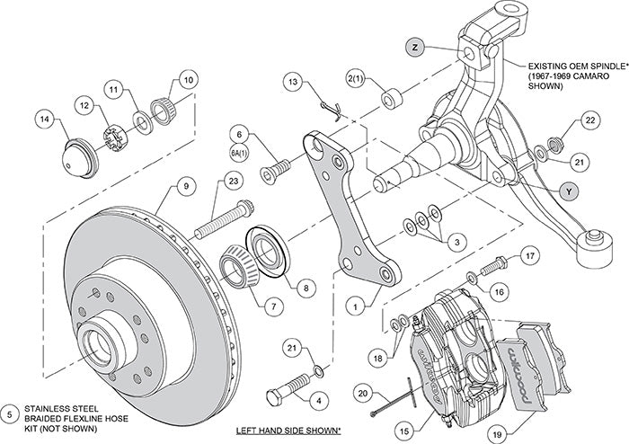 Wilwood Classic Series Dynalite Front Brake Kit 1964-1974 AFX