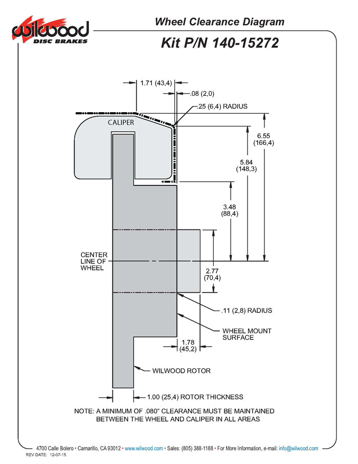 Wilwood Classic Series Dynalite Front Brake Kit 1964-1974 AFX
