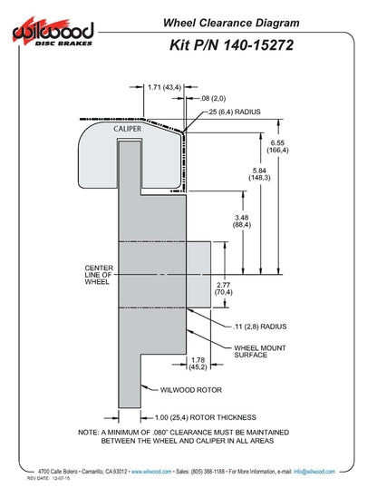 Wilwood Classic Series Dynalite Front Brake Kit 1964-1974 AFX