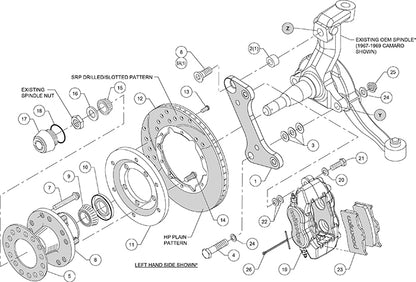 Wilwood Forged Dynalite Pro Series Front Brake Kit 1964-1974 AFX