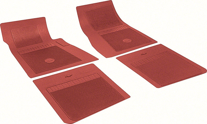Floor Mats, 1964-1972 Chevelle Original Style Rubber With Bow Tie 4Pc