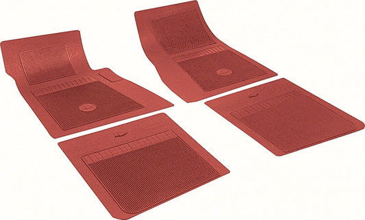 Floor Mats, 1964-1972 Chevelle Original Style Rubber With Bow Tie 4Pc