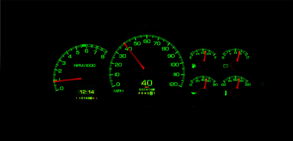 Dakota Digital Gauges, 1995-1998 Chevy GMC Truck 1995-2000 Blazer Suburban Tahoe Yukon Dakota Digital RTX
