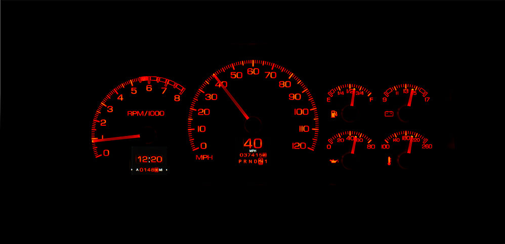 Dakota Digital Gauges, 1995-1998 Chevy GMC Truck 1995-2000 Blazer Suburban Tahoe Yukon Dakota Digital RTX