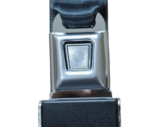 Seat Belt, 2 Point Lap Black With Small Starburst Buckle - Each