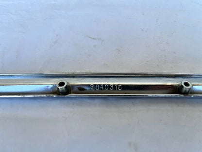 USED ORIGINAL GM 1964 CHEVROLET IMPALA GLOVE BOX DOOR EMBLEM CHROME TRIM MOLDING
